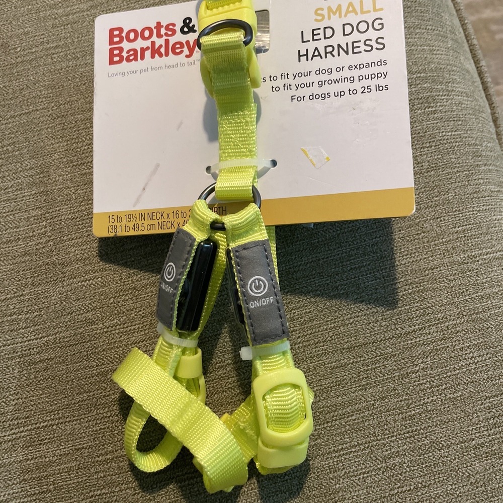 Light-Up LED Dog Harness Size Medium yellow Rechargeable MSRP$23 - Picture 3 of 10